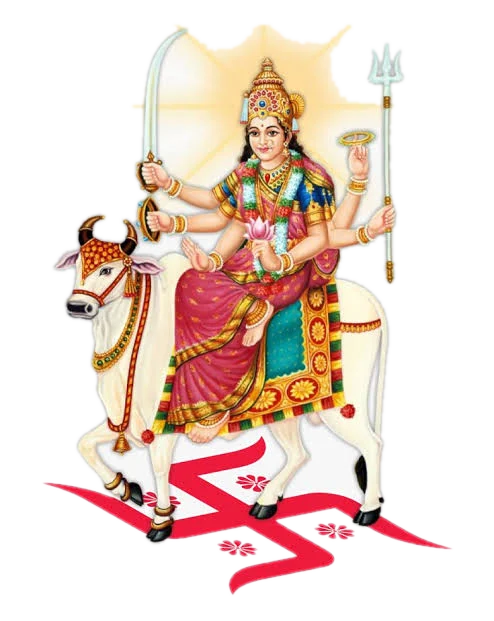 Maa Umiya seated on her bull